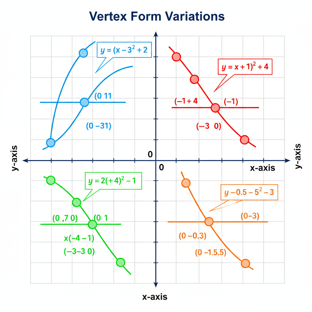 Mathematics Function Families Variations Intercepts Diagram